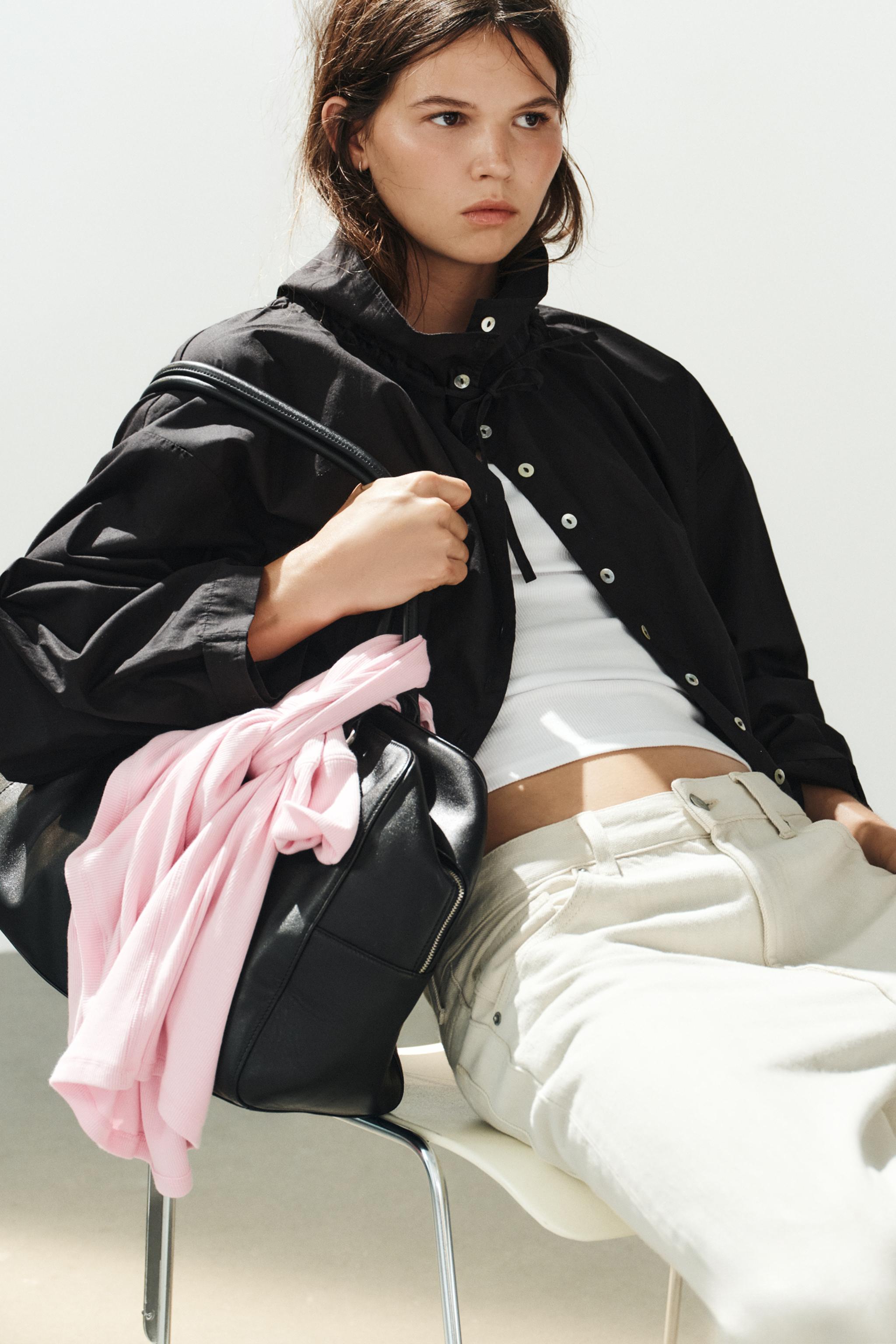 COTTON TIE-DETAIL JACKET
